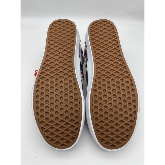 Vans Classic Slip On Vans Crew Floral/Red Classic Skate Shoes Men's 9.5 Women 11 - Picture 6 of 6